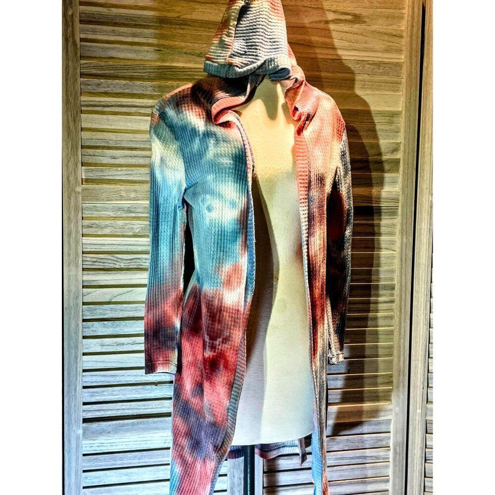 Another Reason Sm Tie Dye Duster Cardigan